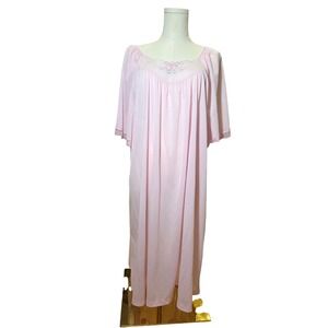 Kelly Reed Nightgown Women 3X Pink Excellent Vintage Nylon Floral Lace USA